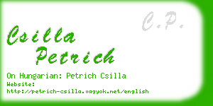 csilla petrich business card